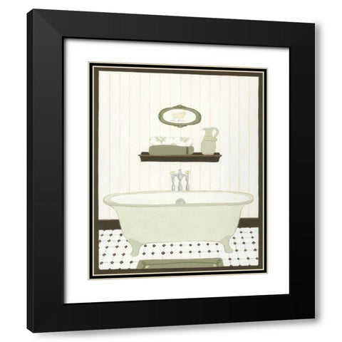 Parisian Bath III Black Modern Wood Framed Art Print with Double Matting by Vess, June Erica