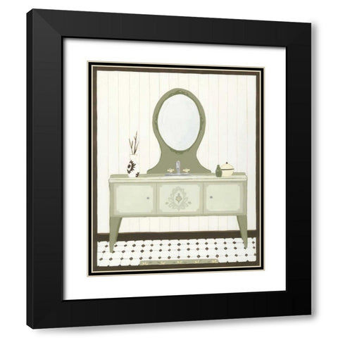 Parisian Bath IV Black Modern Wood Framed Art Print with Double Matting by Vess, June Erica
