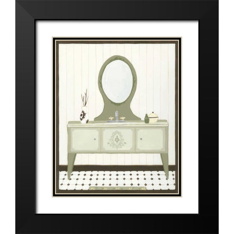 Parisian Bath IV Black Modern Wood Framed Art Print with Double Matting by Vess, June Erica