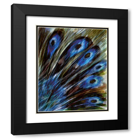 Feather I Black Modern Wood Framed Art Print with Double Matting by Harrington, Danielle
