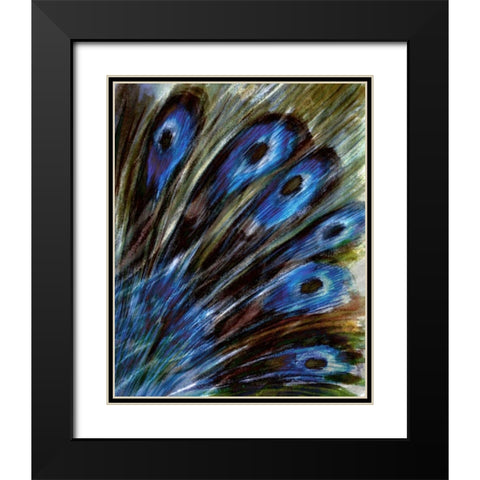 Feather I Black Modern Wood Framed Art Print with Double Matting by Harrington, Danielle