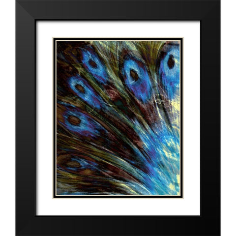 Feather II Black Modern Wood Framed Art Print with Double Matting by Harrington, Danielle