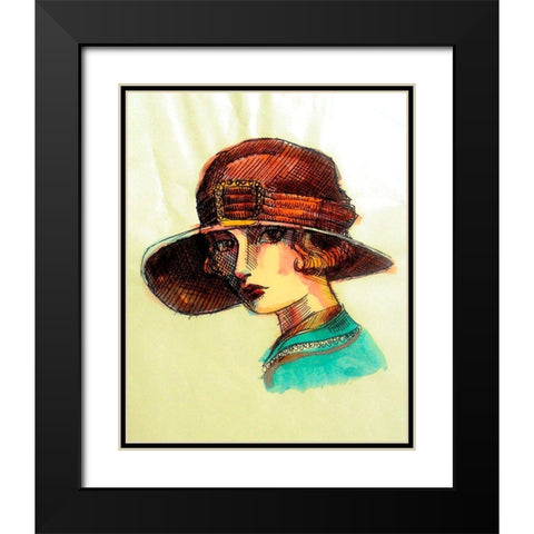 20s Girls II Black Modern Wood Framed Art Print with Double Matting by Harrington, Danielle