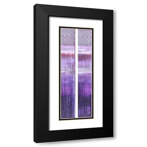 2-Up Purple Rain II Black Modern Wood Framed Art Print with Double Matting by Ashley, Erin