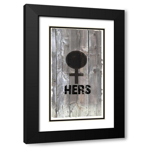 His-n-Hers I Black Modern Wood Framed Art Print with Double Matting by James, Andrea