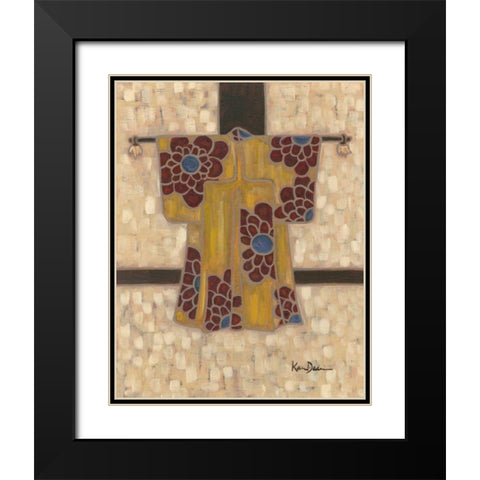 Primary Kimono II Black Modern Wood Framed Art Print with Double Matting by Deans, Karen