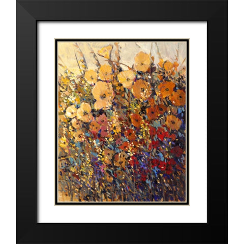 Bright and Bold Flowers II Black Modern Wood Framed Art Print with Double Matting by OToole, Tim