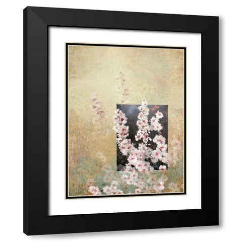Cherry Blossom Abstract III Black Modern Wood Framed Art Print with Double Matting by Novak, Rick