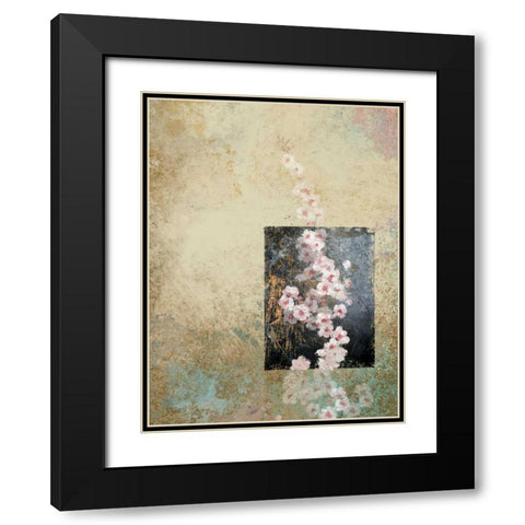 Cherry Blossom Abstract IV Black Modern Wood Framed Art Print with Double Matting by Novak, Rick