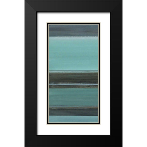 Falling Water I Black Modern Wood Framed Art Print with Double Matting by Green-Aldridge, W.