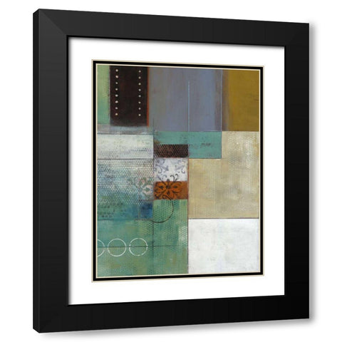 Cosmopolitan Abstract II Black Modern Wood Framed Art Print with Double Matting by Green-Aldridge, W.