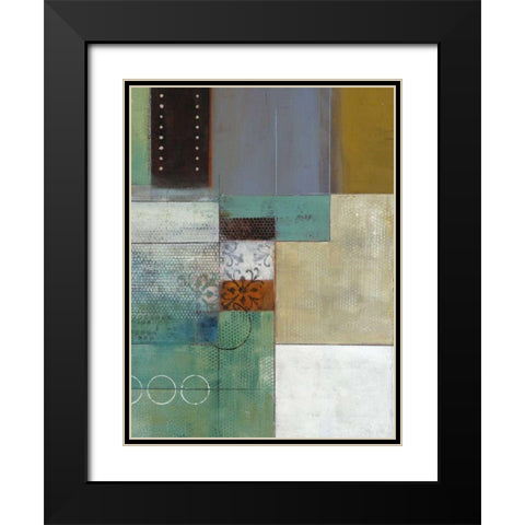 Cosmopolitan Abstract II Black Modern Wood Framed Art Print with Double Matting by Green-Aldridge, W.