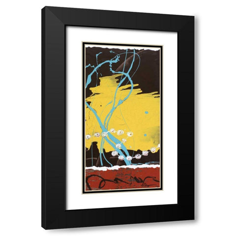 Pearls II Black Modern Wood Framed Art Print with Double Matting by Roll, Dlynn