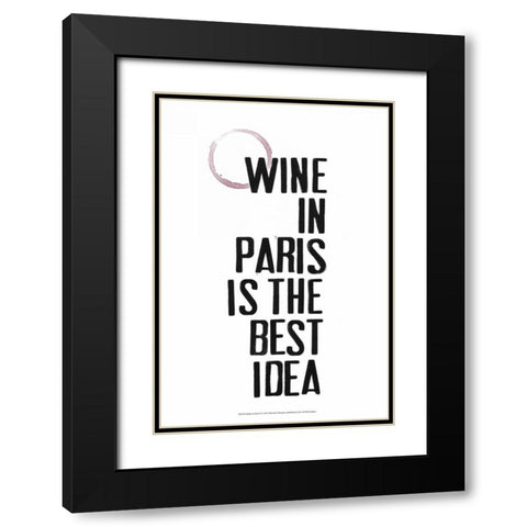 Drinks in Paris II Black Modern Wood Framed Art Print with Double Matting by Velasquez, Deborah