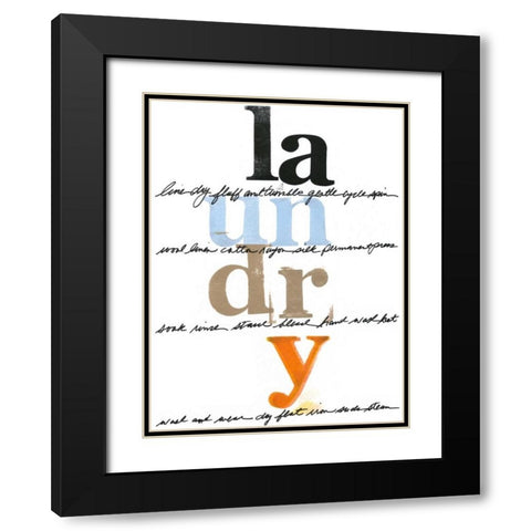Laundry Lines I Black Modern Wood Framed Art Print with Double Matting by Velasquez, Deborah