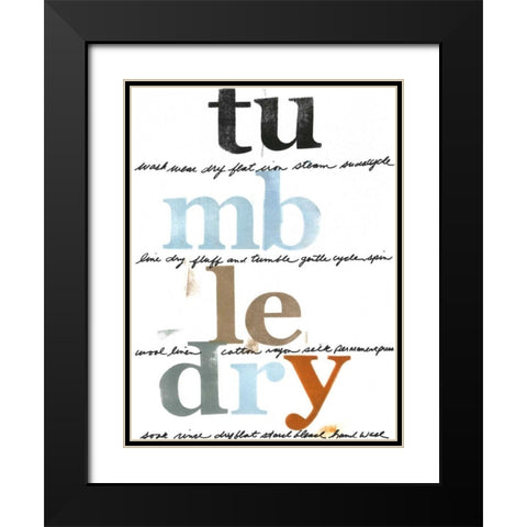 Laundry Lines II Black Modern Wood Framed Art Print with Double Matting by Velasquez, Deborah