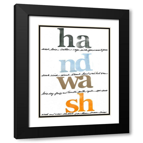 Laundry Lines III Black Modern Wood Framed Art Print with Double Matting by Velasquez, Deborah