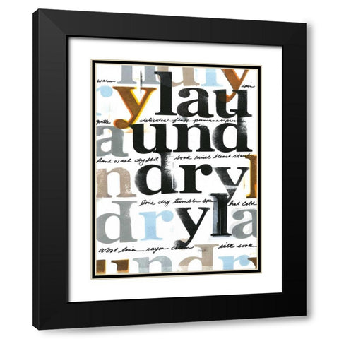 Laundry Lines IV Black Modern Wood Framed Art Print with Double Matting by Velasquez, Deborah