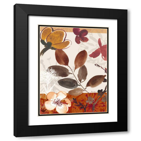 Modern Flowers I Black Modern Wood Framed Art Print with Double Matting by Cohen, Marietta