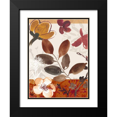 Modern Flowers I Black Modern Wood Framed Art Print with Double Matting by Cohen, Marietta