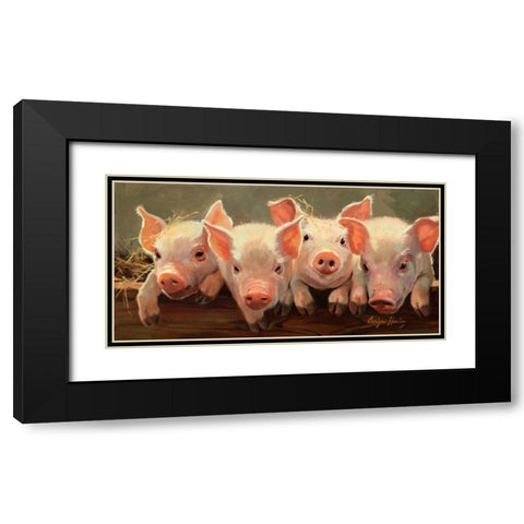 The Big Squeeze Black Modern Wood Framed Art Print with Double Matting by Hawley, Carolyne