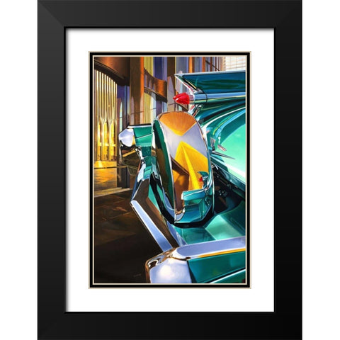59 Cadillac Coup DeVille Black Modern Wood Framed Art Print with Double Matting by Reynolds, Graham