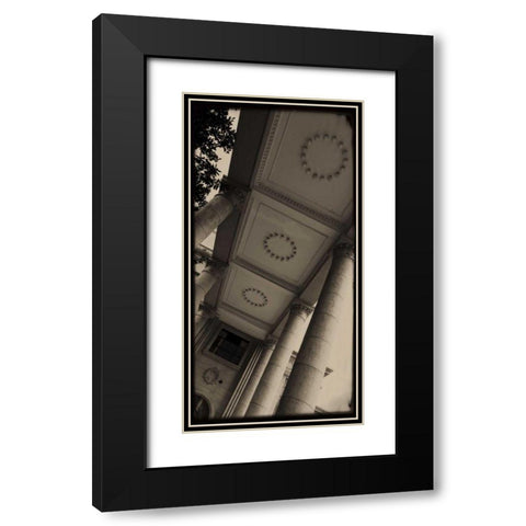 Sepia Architecture I Black Modern Wood Framed Art Print with Double Matting by Ling, Tang
