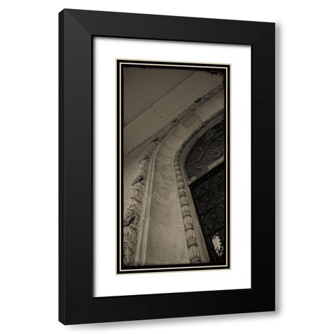 Sepia Architecture IV Black Modern Wood Framed Art Print with Double Matting by Ling, Tang