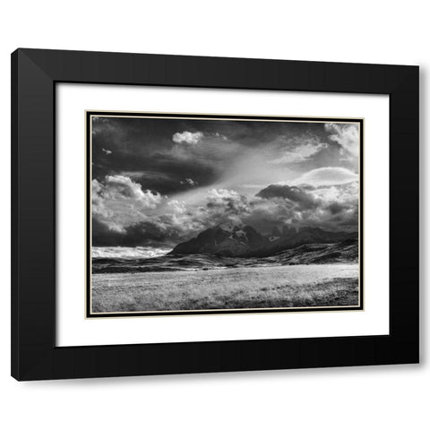 Mountain Peak Black Modern Wood Framed Art Print with Double Matting by Nalbandian, Nish