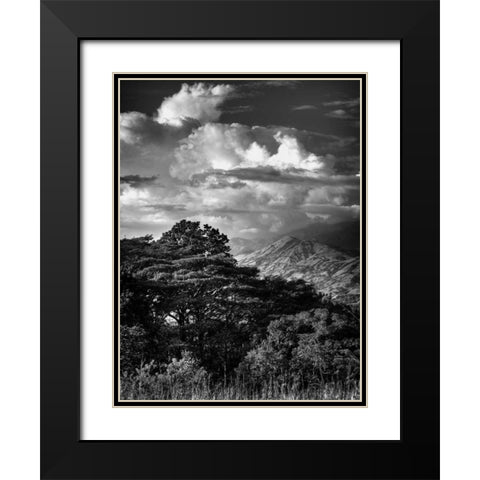 Mountains and Clouds Black Modern Wood Framed Art Print with Double Matting by Nalbandian, Nish