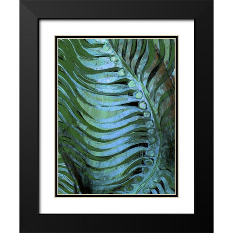 Emerald Feathering II Black Modern Wood Framed Art Print with Double Matting by Harrington, Danielle