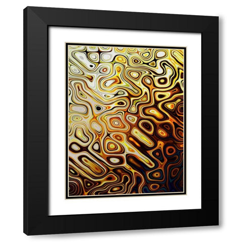 Metallic Shapes I Black Modern Wood Framed Art Print with Double Matting by Harrington, Danielle