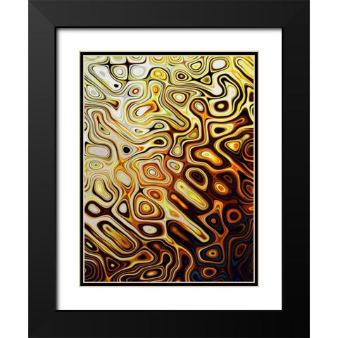 Metallic Shapes I Black Modern Wood Framed Art Print with Double Matting by Harrington, Danielle