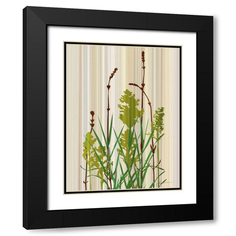 Strip Garden II Black Modern Wood Framed Art Print with Double Matting by Burghardt, James