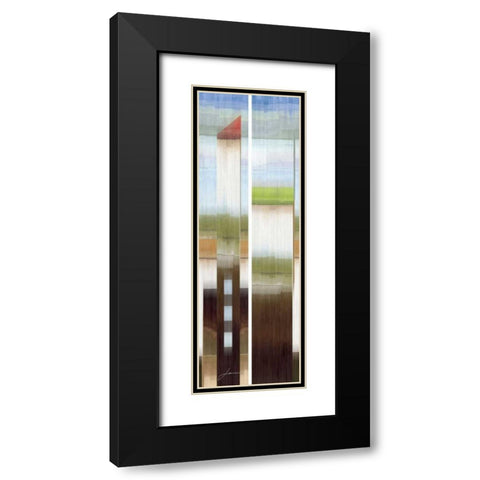 2-Up Eastside III Black Modern Wood Framed Art Print with Double Matting by Burghardt, James