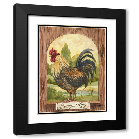Barnyard King Black Modern Wood Framed Art Print with Double Matting by Van Dijk, Jerianne