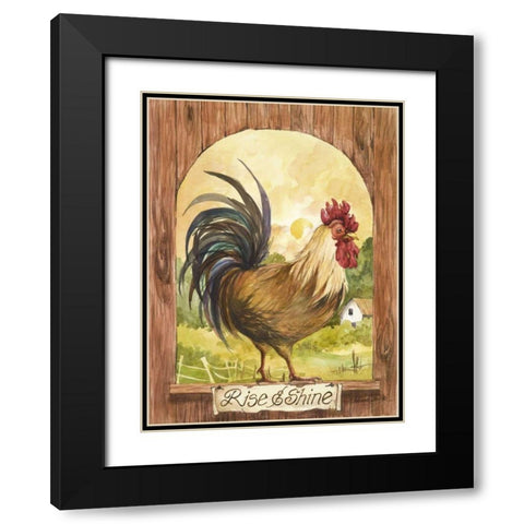 Rise N Shine Black Modern Wood Framed Art Print with Double Matting by Van Dijk, Jerianne