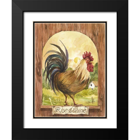 Rise N Shine Black Modern Wood Framed Art Print with Double Matting by Van Dijk, Jerianne