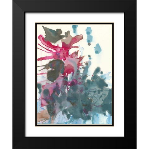 Sea Splotch Black Modern Wood Framed Art Print with Double Matting by Fuchs, Jodi