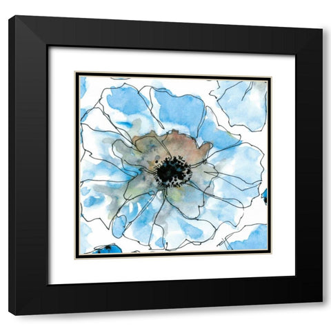 Water Blossoms II Black Modern Wood Framed Art Print with Double Matting by Velasquez, Deborah