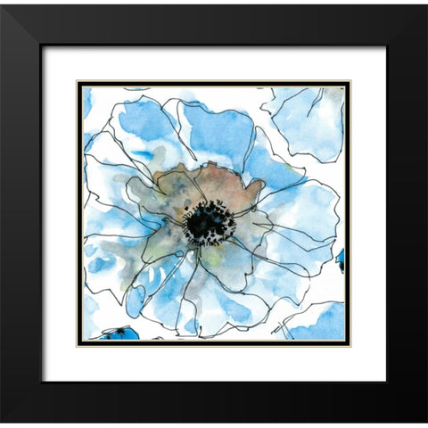 Water Blossoms II Black Modern Wood Framed Art Print with Double Matting by Velasquez, Deborah