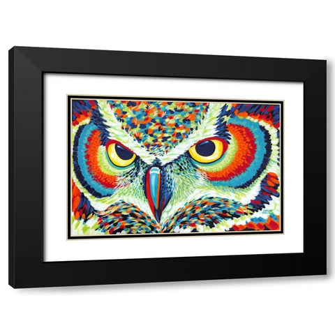 Bright Eyes Black Modern Wood Framed Art Print with Double Matting by Vitaletti, Carolee