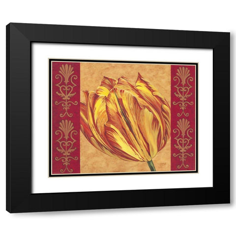 Tulip Power I Black Modern Wood Framed Art Print with Double Matting by Vitaletti, Carolee