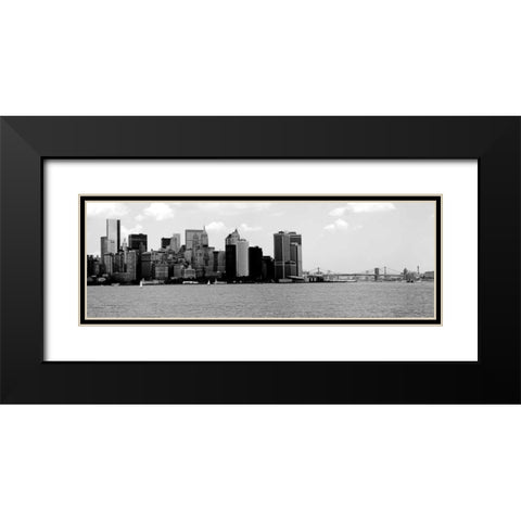 Panorama of NYC IV Black Modern Wood Framed Art Print with Double Matting by Pica, Jeff