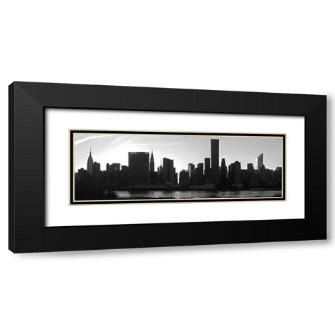 Panorama of NYC VI Black Modern Wood Framed Art Print with Double Matting by Pica, Jeff