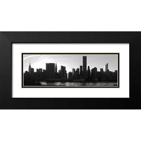 Panorama of NYC VI Black Modern Wood Framed Art Print with Double Matting by Pica, Jeff