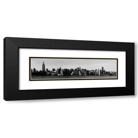 Panorama of NYC VIII Black Modern Wood Framed Art Print with Double Matting by Pica, Jeff