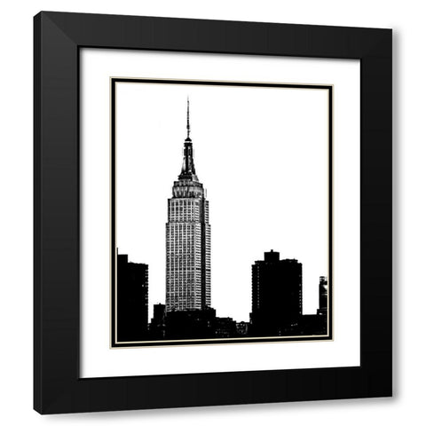 NYC Skyline I Black Modern Wood Framed Art Print with Double Matting by Pica, Jeff