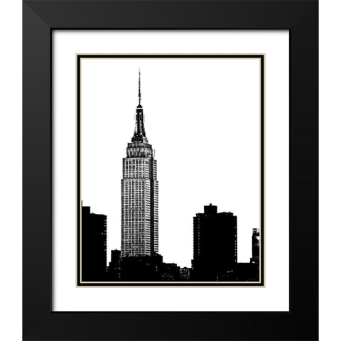 NYC Skyline I Black Modern Wood Framed Art Print with Double Matting by Pica, Jeff