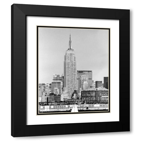 NYC Skyline IV Black Modern Wood Framed Art Print with Double Matting by Pica, Jeff